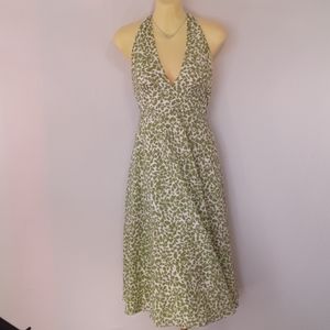 J.CREW FLORAL HALTER MIDI DRESS EUC 4